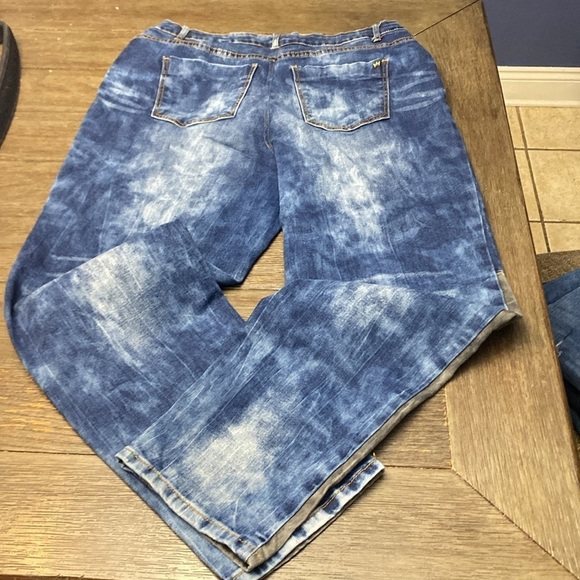 Nicki Minaj Blue Gray Denim Acid Wash Mid Rise Jeans Women's 16 - Picture 2 of 9